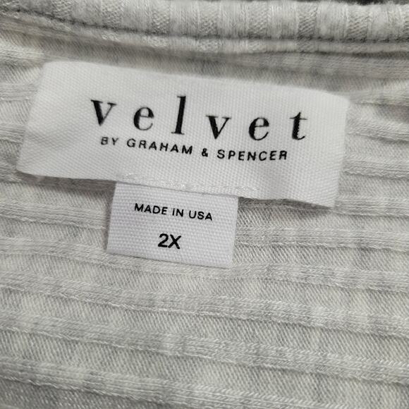 Velvet by Graham and Spencer Pepper Dolman Sleeve Lux Ribbed Top Size 2X - Picture 5 of 5
